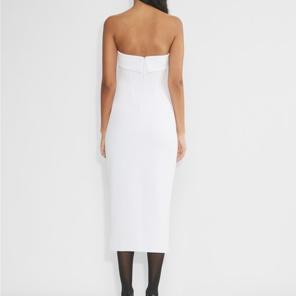 Aritzia Eyecatcher Dress - White Midi Dress in Crepe - Picture 6 of 9